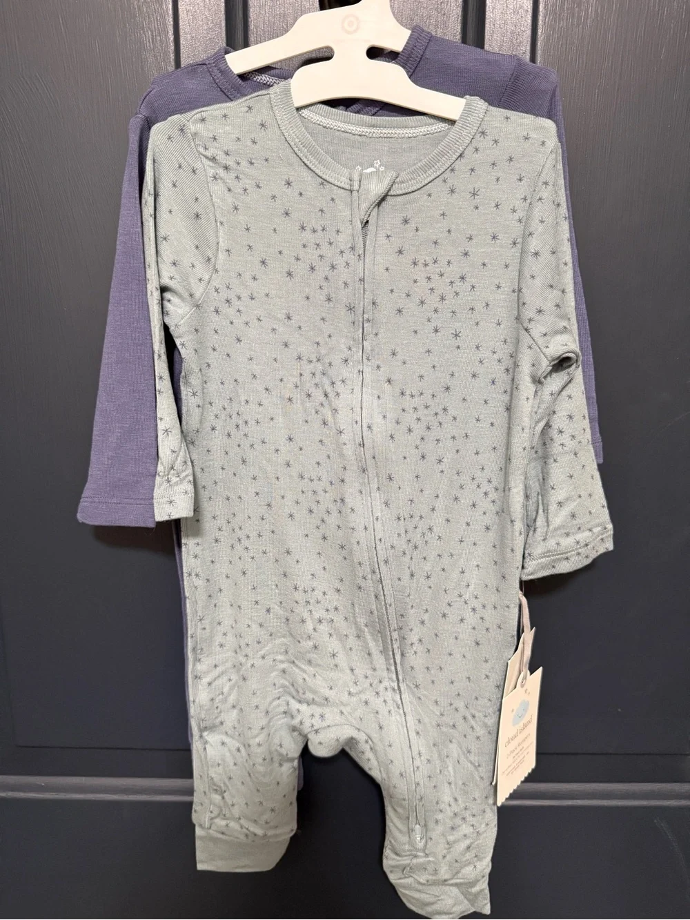 cloud island Sage Star Zipper Footie - Baby One-Piece